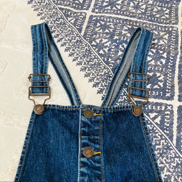 Forever 21 Denim Blue Mini Overall Dress Small - Picture 6 of 11